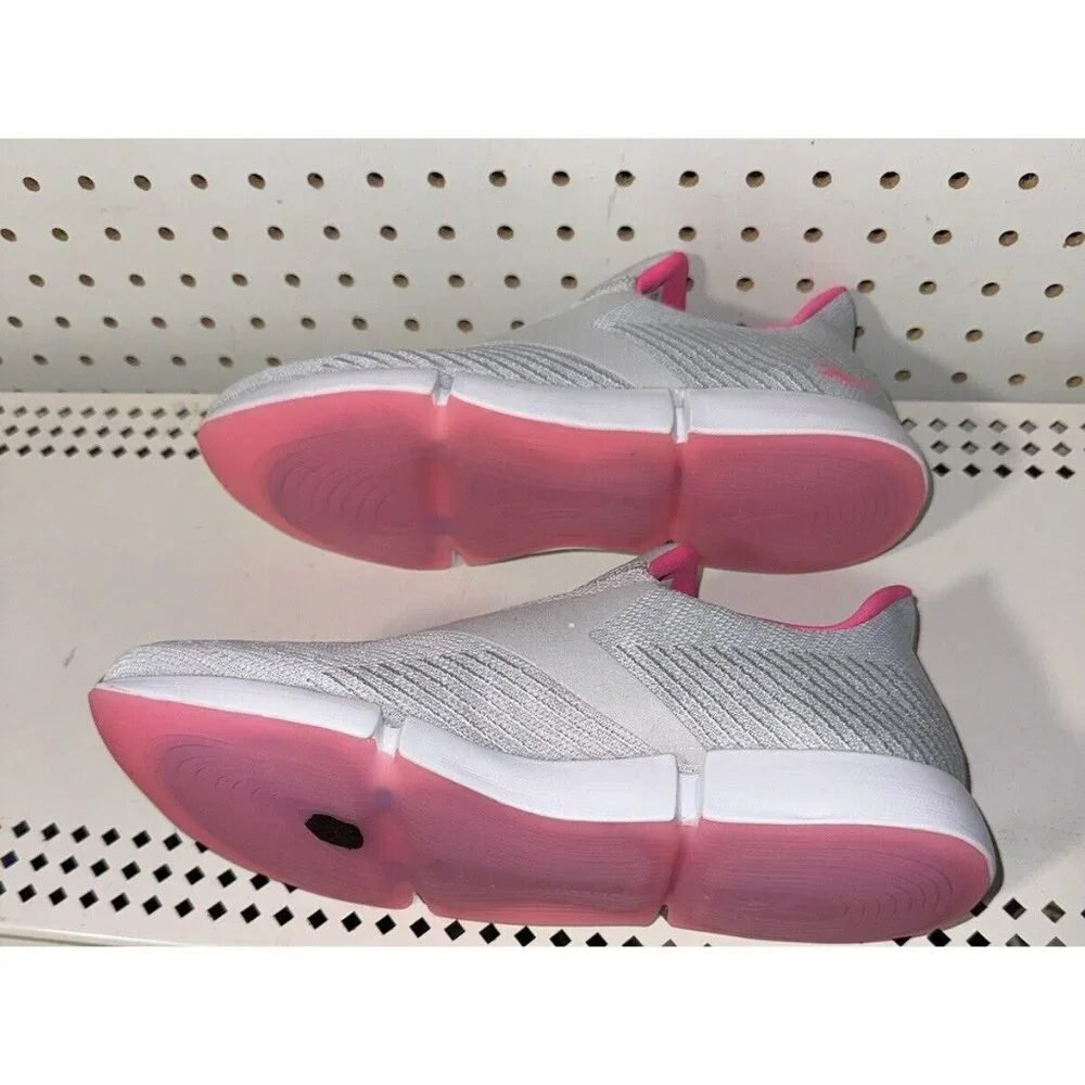 Reebok DMX DailyFit Womens Athletic Slip On Walking Shoes Size 11 Gray Pink